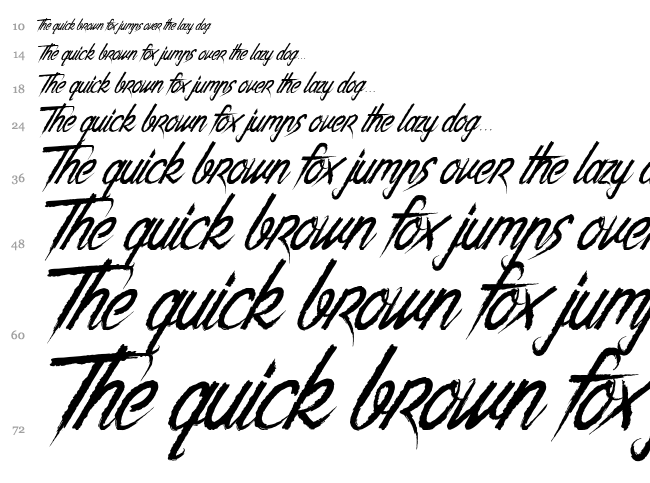 The Night Creatures font waterfall